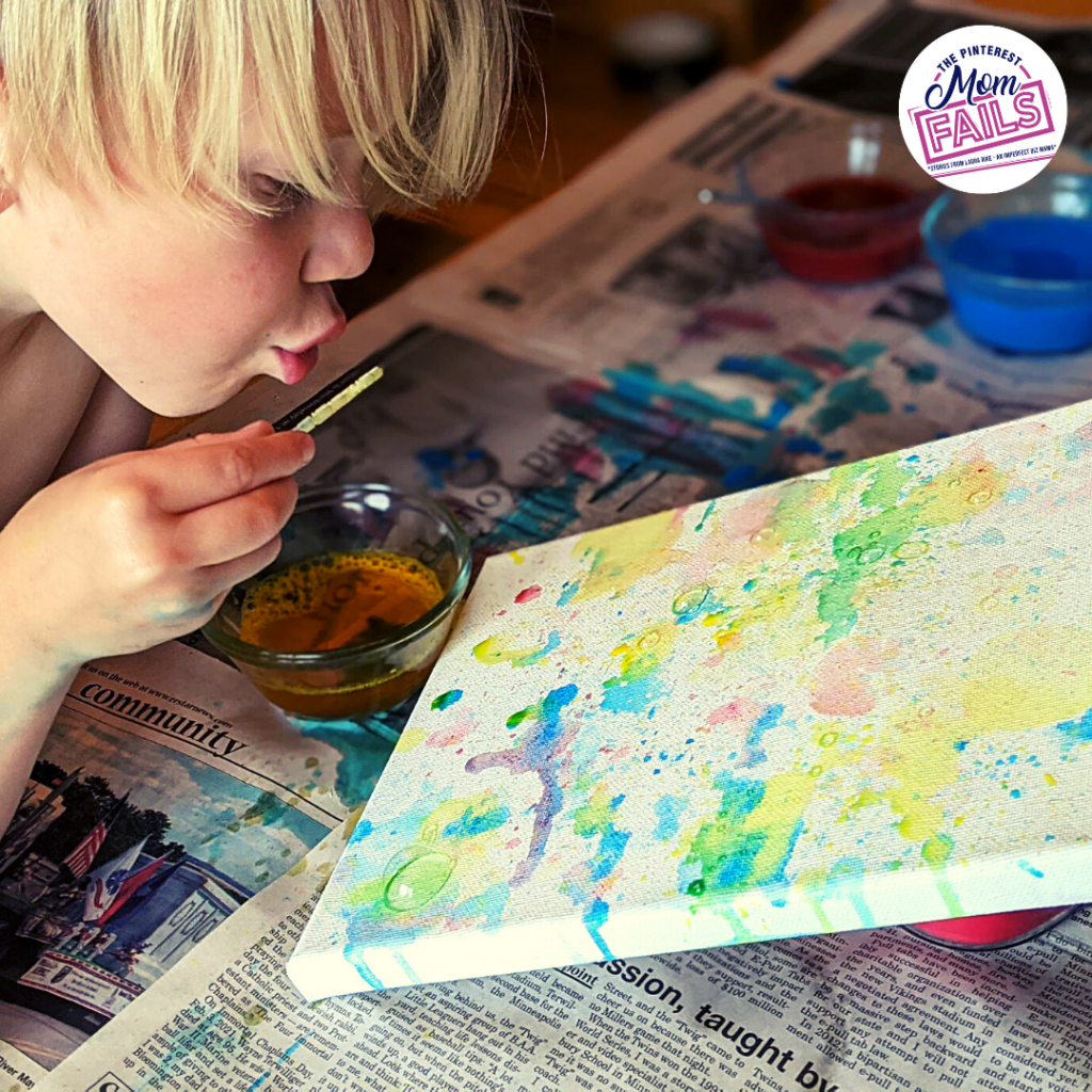 Bubble Paint For Toddler craft activity