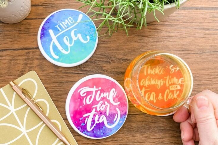 I just love the look of these DIY Coasters Using Cricut Infusible Ink. You can completely customize these to fie whatever you need