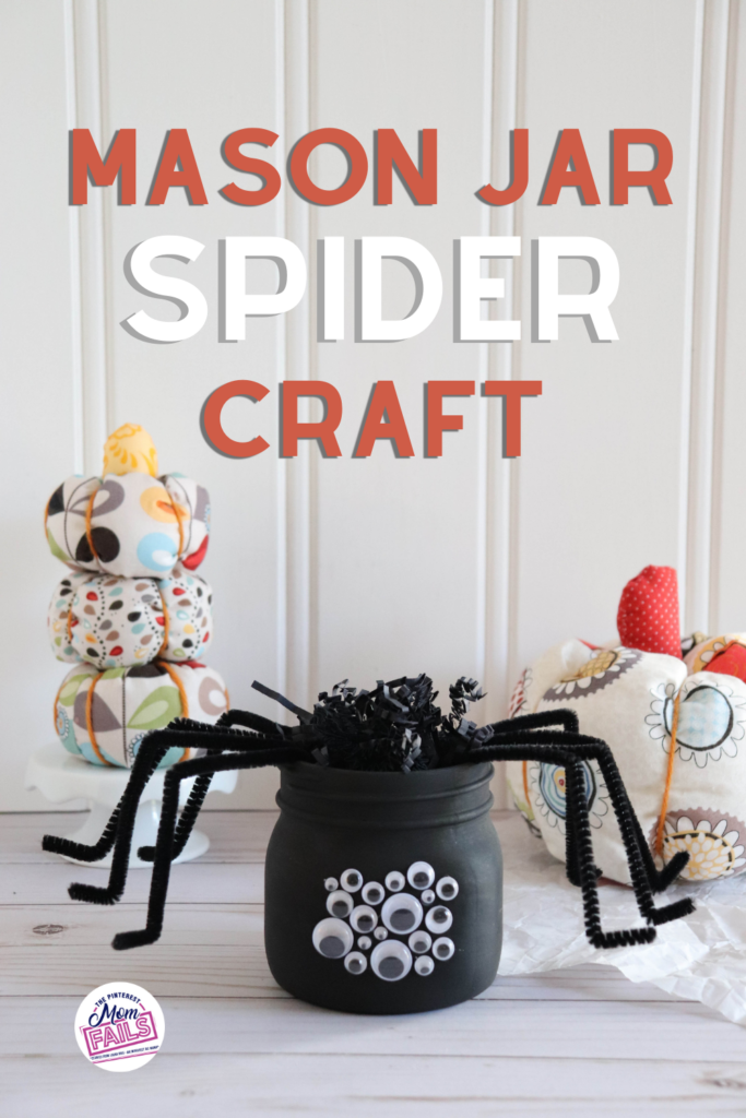 mason jar spider craft | DIY Halloween Spider Mason Jar Craft Tutorial