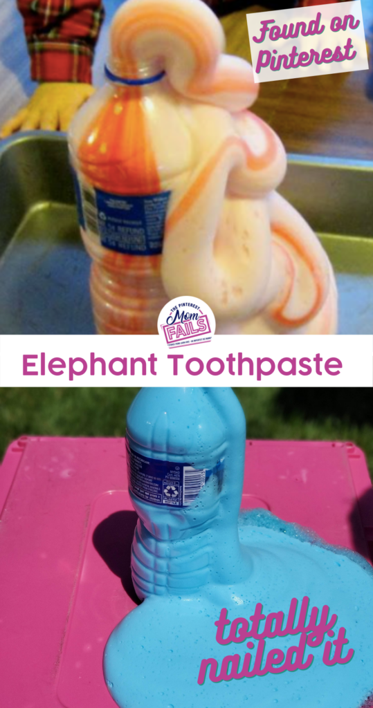 pinterest fail: elephant toothpaste