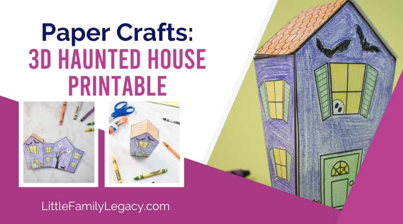 Halloween Paper Crafts: 3D Haunted House Free Printable