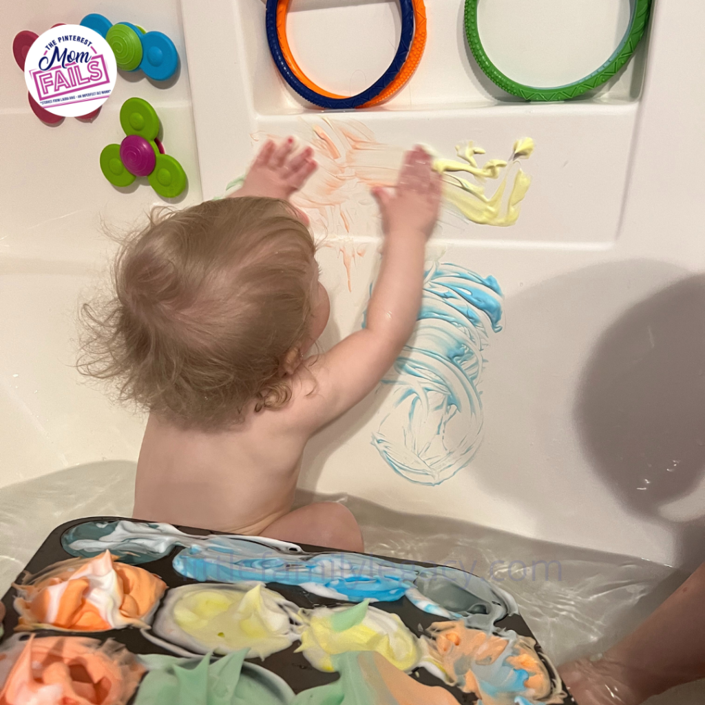 DIY Bathtub paint for toddlers